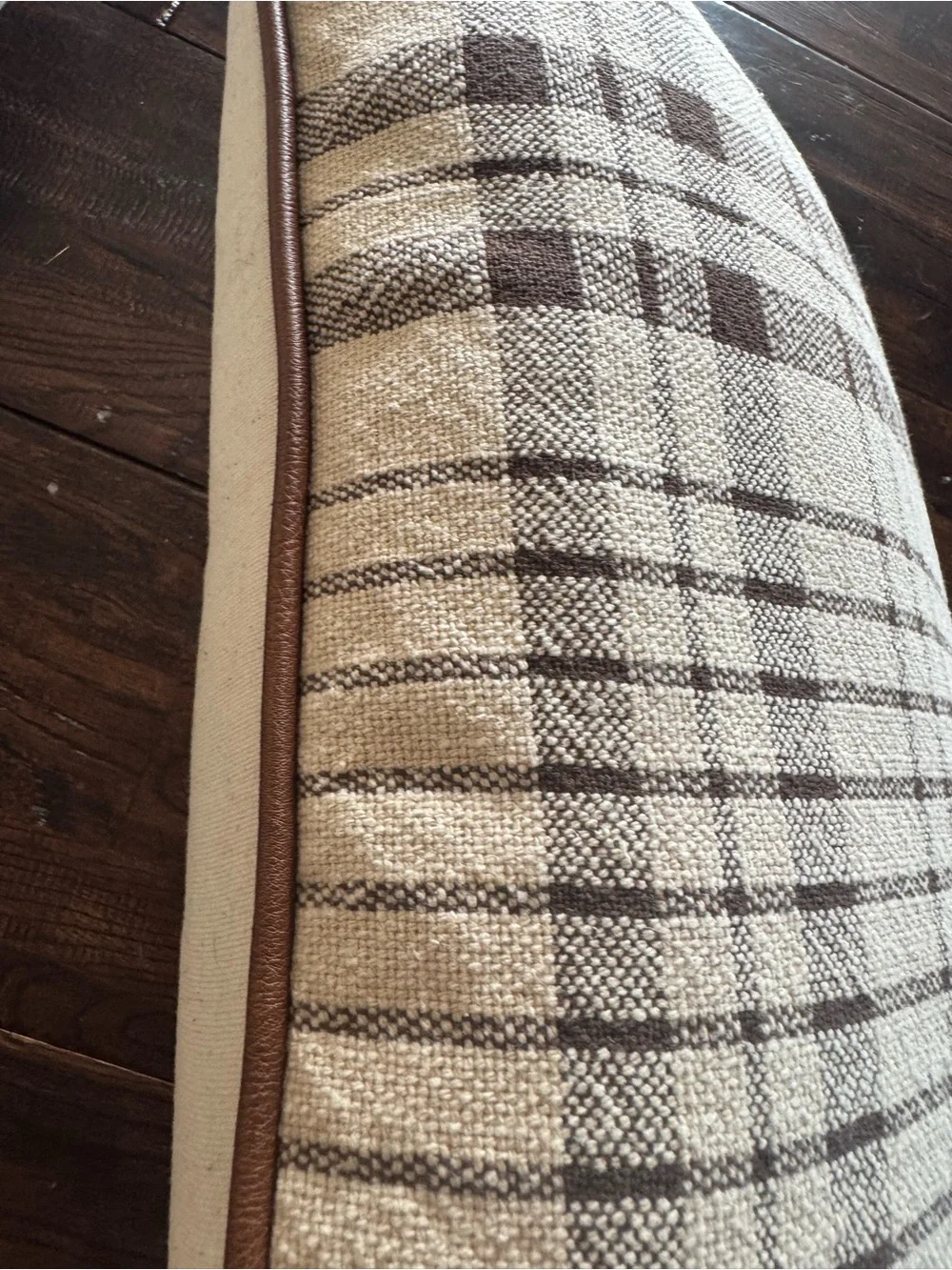 Hearth & Hand Plaid Throw Pillow Pair in Brown Beige and Olive Green